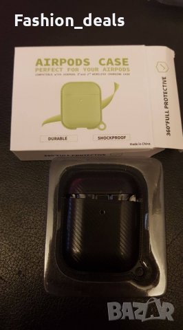 Нов защитен калъф кейс за кутия на слушалки Apple Airpods 1 2 Карбон, снимка 4 - Други - 33642919