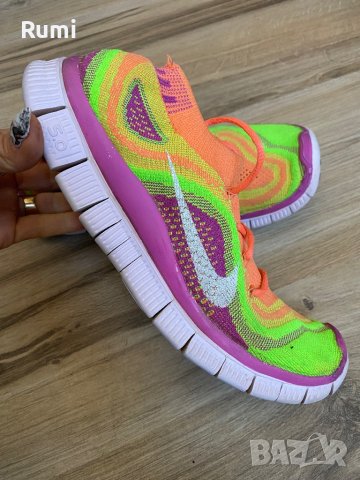 Оригинални цветни маратонки Nike Wmns Flyknit+! 40,5 н, снимка 1 - Маратонки - 43910547