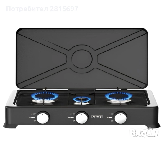 Троен газов котлон с капак Rosberg 30 mbar, снимка 5 - Котлони - 52472662