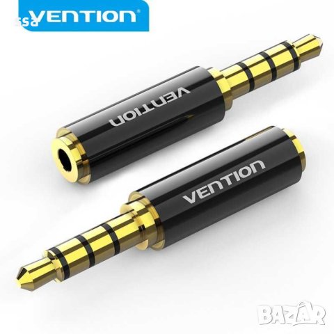  Audio адаптер 3.5mm M / 2.5mm F Black Metal - Vention BFBB0