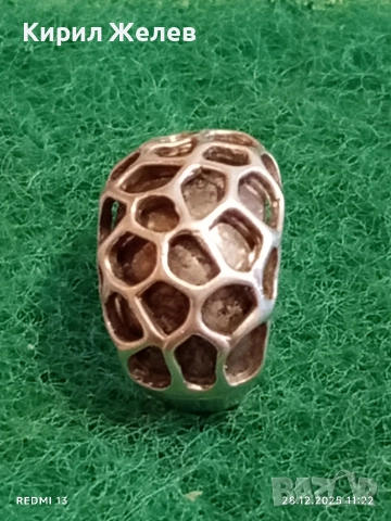 Сребърен пръстен органичен и модерен дизайн ювелирна изработка 39978, снимка 3 - Пръстени - 52918101