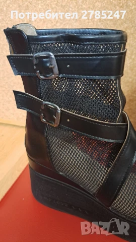 Дамски летни боти на платформа, снимка 9 - Дамски боти - 50838267