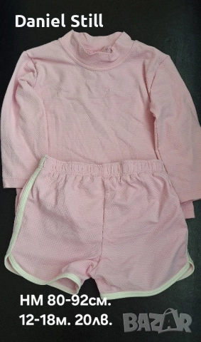 Комплект Бебешки бански и шапчица HM със защита UPF 50+ , снимка 2 - Бебешки бански - 52438011