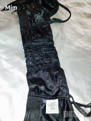 М Черно бюстие от естествена кожа с цип отпред , снимка 4 - Корсети, бюстиета, топове - 43168786