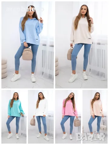 Дамски суичър от маслена материя, 8цвята 