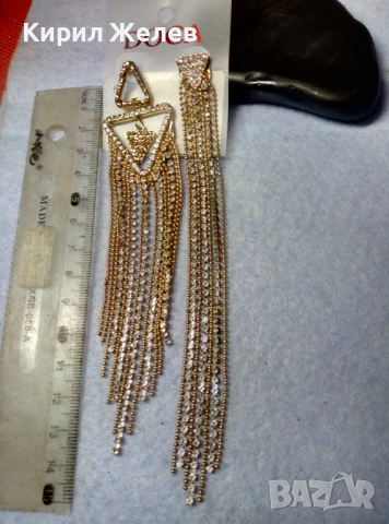 ДВЕ ФЕШЪН АРТ ПОЗЛАТЕНИ ОБЕЦИ МАРКОВИ на DOCA ГЪРЦИЯ с ИСКРЯЩИ ФАСЕТИРАНИ КРИСТАЛИ 35102, снимка 9 - Обеци - 51279582