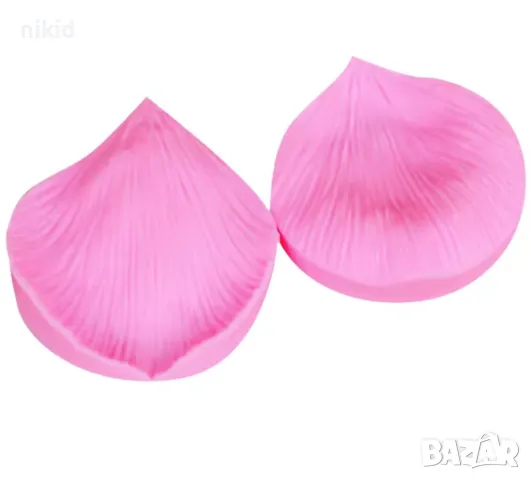 2 бр Огромни релефни листа листо Роза силиконов молд вейнър вайнър украса декор фондан шоколад торта, снимка 4 - Форми - 23414354