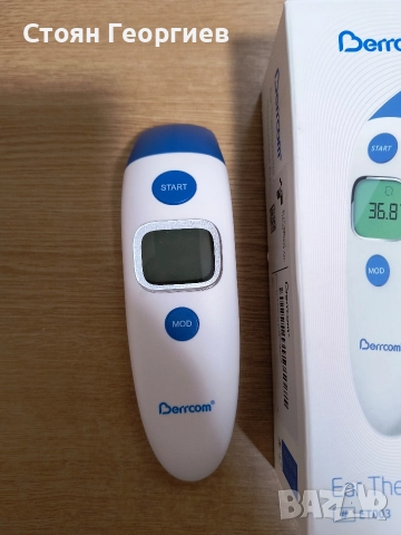 Чисто нов безжичен термометър за ухо BERRCOM, снимка 2 - Друга електроника - 52792934
