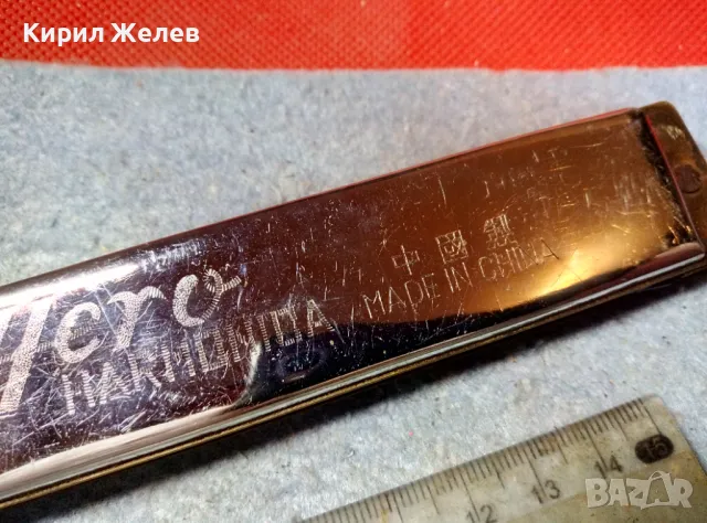 Hero HARMONICA MADE in CHINA Стара КОЛЕКЦИОНЕРСКА УСТНА ХАРМОНИКА МУЗИКАЛЕН ИНСТРУМЕНТ 47828, снимка 4 - Антикварни и старинни предмети - 47695407
