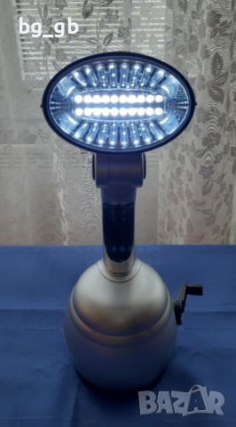 Голям акумулаторен фенер с динамо, снимка 7 - Къмпинг осветление - 36379486