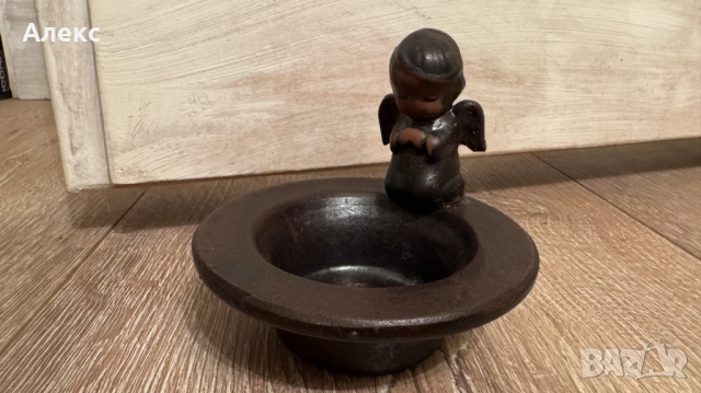Много стара ръчна керамика! Свещник с ангелче., снимка 2 - Колекции - 52679992