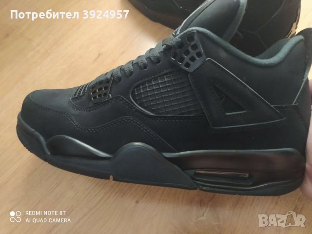Nike Air Jordan 4 Black Cat, снимка 6 - Спортни обувки - 43465407