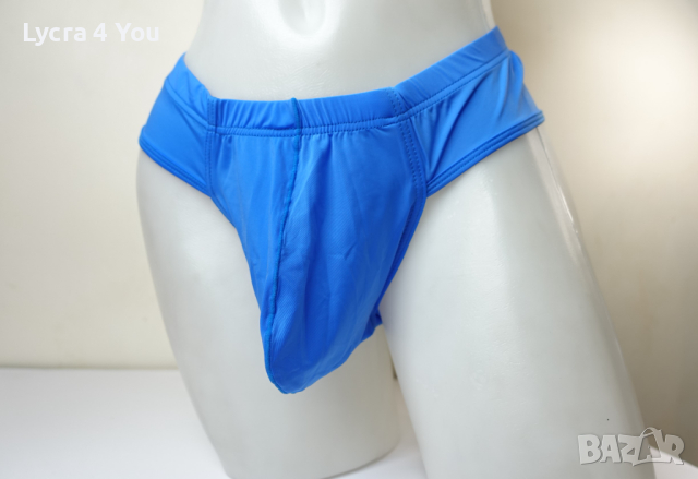 2XL/3XL сини мъжки слипове, тънка материя с ликра, снимка 2 - Бельо - 44867709