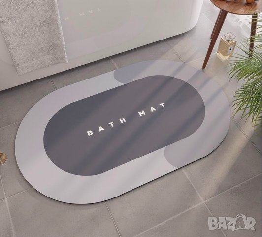 Качествена неплъзгаща се постелка за баня BATH MAT, Водоабсорбираща, Бързо съхнеща, снимка 9 - Изтривалки - 38099599