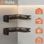 Ъглов рафт за баня Ruhhy, комплект от 2 броя, черен, снимка 2
