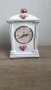 Стар настолен порцеланов кварцов часовник, снимка 1