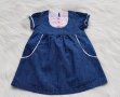 Дънкова рокля 6-9 месеца, снимка 4
