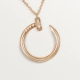CARTIER Nail Juste un Clou Rose Gold Paved Diamonds Дамско Колие Пирон, снимка 11