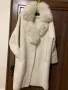 Палто вълна, ангора, яка лисица, снимка 1