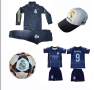 Тъмно Син Мбапе 9 Сет Комплект с къс ръкав, топка, шапка 2026г Нов, снимка 1