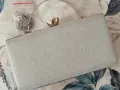 Сребриста вечерна чанта клъч, снимка 5