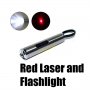 Силен червен лазер за котки кучета показалка лед фенер ключодържател, снимка 1