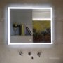 Огледало за баня “ЖАРА” с вградено LED осветление 60х60, снимка 1 - Огледала - 27504518