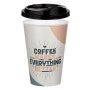  Чаша за кафе по път, плътна пластмаса, с капаче, 500мл, снимка 1 - Чаши - 43882413