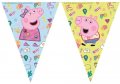 Пепа ПигДжордж Pig Peppa найлонов Парти Гирлянд флагчета знаменца Флаг Банер рожден ден