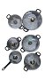 Комплект от 12 части съдове за готвене от неръждаема стомана със стъклени капаци, снимка 1 - Съдове за готвене - 43684668
