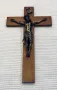Дървен кръст с бронзова фигура Разпятие Христово , снимка 11