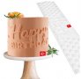 3D Happy Birthday стенсил форма шаблон подложка с релеф надпис за рожден ден отпечатък торта шоколад, снимка 1 - Форми - 35094923
