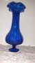 НОВА  ! РАЗКОШНА ВАЗА от кобалтово синьо стъкло , снимка 6