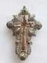 Много рядък руски филигранен кръст(сребро 84) и вграден Исус Христос изработен от чимширено дърво., снимка 2