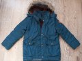 Синьо зимно яке за момче на Н&М 7-8г., снимка 1
