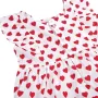 Бяла лятна бебешка памучна рокля без ръкави с червени сърца S_1222215, снимка 2