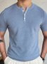 Едноцветна мъжка тениска с обло деколте и къс ръкав - 023, снимка 1 - Тениски - 40314751