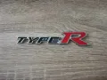 Honda Type R емблема черно с червено, снимка 1