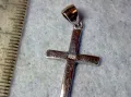 СТИЛЕН СРЕБЪРЕН КРЪСТ РОДИРАНО СРЕБРО S925 ПРОБА НАГРЪДНО КРЪСТЧЕ 36516, снимка 4