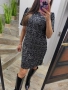 Сива рокля с пайети, снимка 3