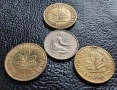Стара монета 50 пфенига 1969 г. и 10 пфенига 1950 , 1979 и 1980 г.- Германия - топ цена !, снимка 4