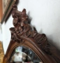 Голямо кристално огледало с дърворезба, снимка 7