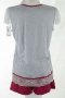 Дамска къса пижама в сиво и бургунд марка Hamana - XL/2XL, снимка 3