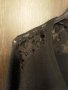 Черна жилетка плетиво + коприна , ефектен стайлинг, дантелени сегментина гърба зад врата и на рамене, снимка 5