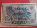 Райх банкнота 100 марки 1908г. Германия рядка за колекционери 28300, снимка 1 - Нумизматика и бонистика - 37142722