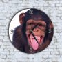 Стенен Часовник - Смешна Маймуна, снимка 1 - Стенни часовници - 40145387