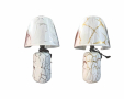 Стилна нощна лампа с елегантен мраморен дизайн, снимка 1 - Настолни лампи - 44889782