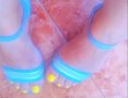 Сини сандали от набук, снимка 1 - Сандали - 37066774