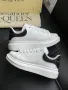 Alexander McQueen Дамски Бели Маратонки С Кристали👟Дамски Спортни Обувки С Камъни Код E189, снимка 1