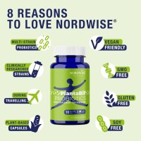 Nordwise Веган пробиотици за червата и храносмилането - 60 капсули, снимка 10 - Хранителни добавки - 43440464
